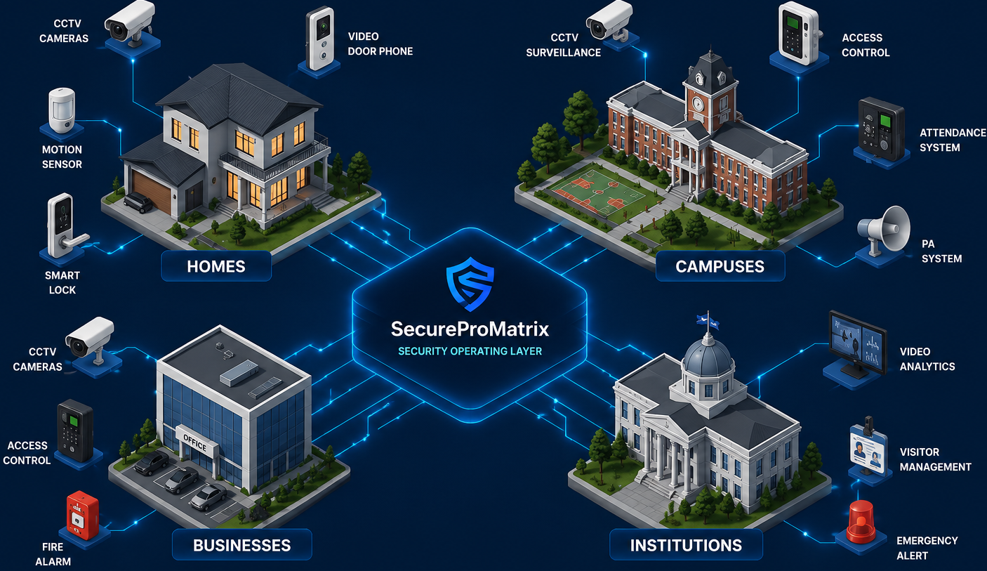 Secure CCTV monitoring for campuses